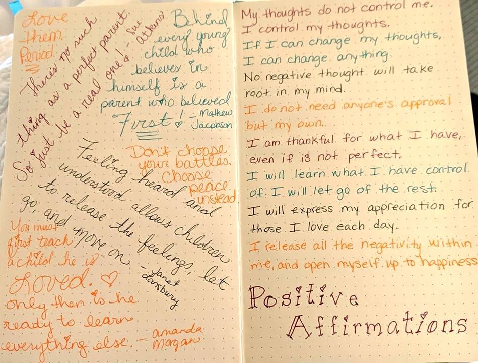 positive parenting bullet journal