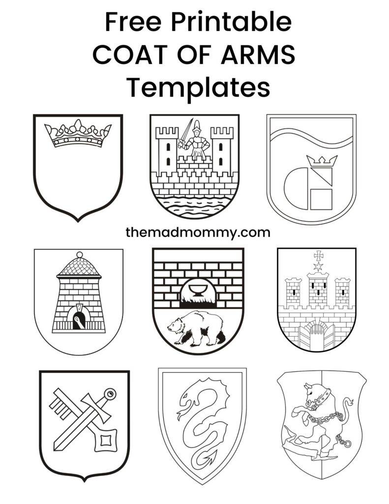 Make Your Own Coat Of Arms With These Free Templates Sadie Smiley