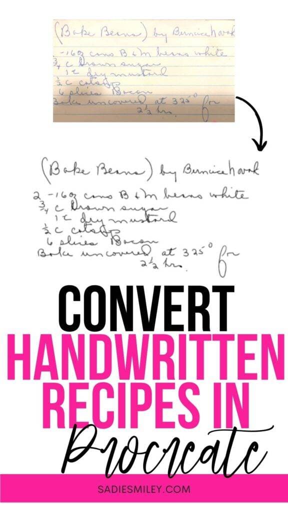 How to Convert Handwritten Recipes to a PNG or SVG Sadie Smiley