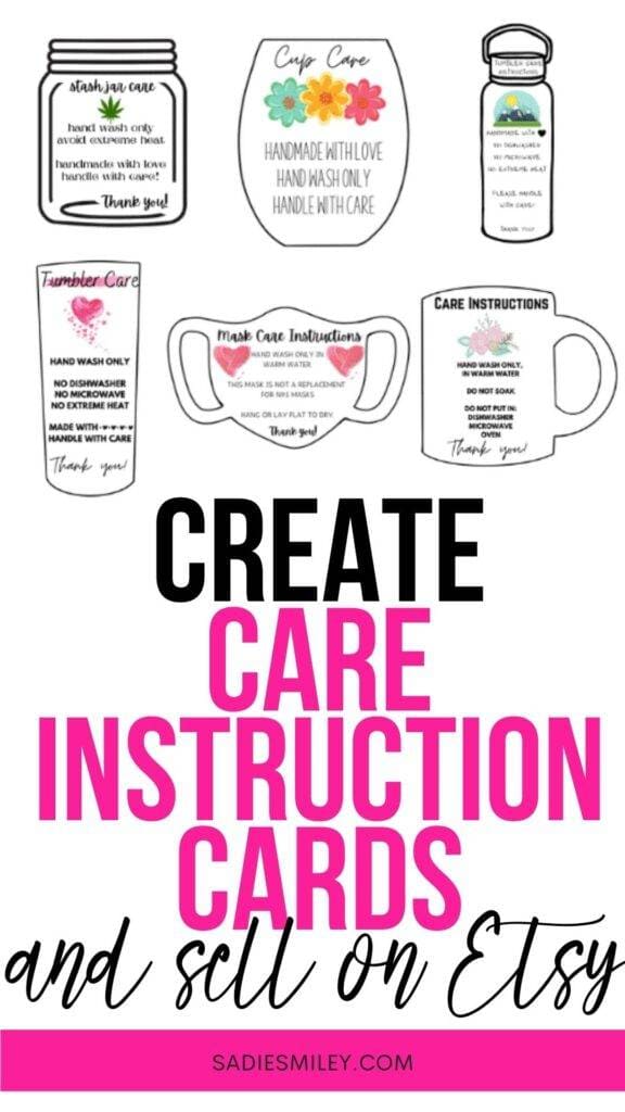 How to Make and Sell Care Card Instructions Sadie Smiley