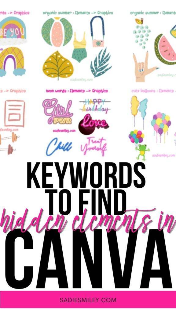 Sadie Smiley How to Find Hidden Elements in Canva _ Keywords to Use
