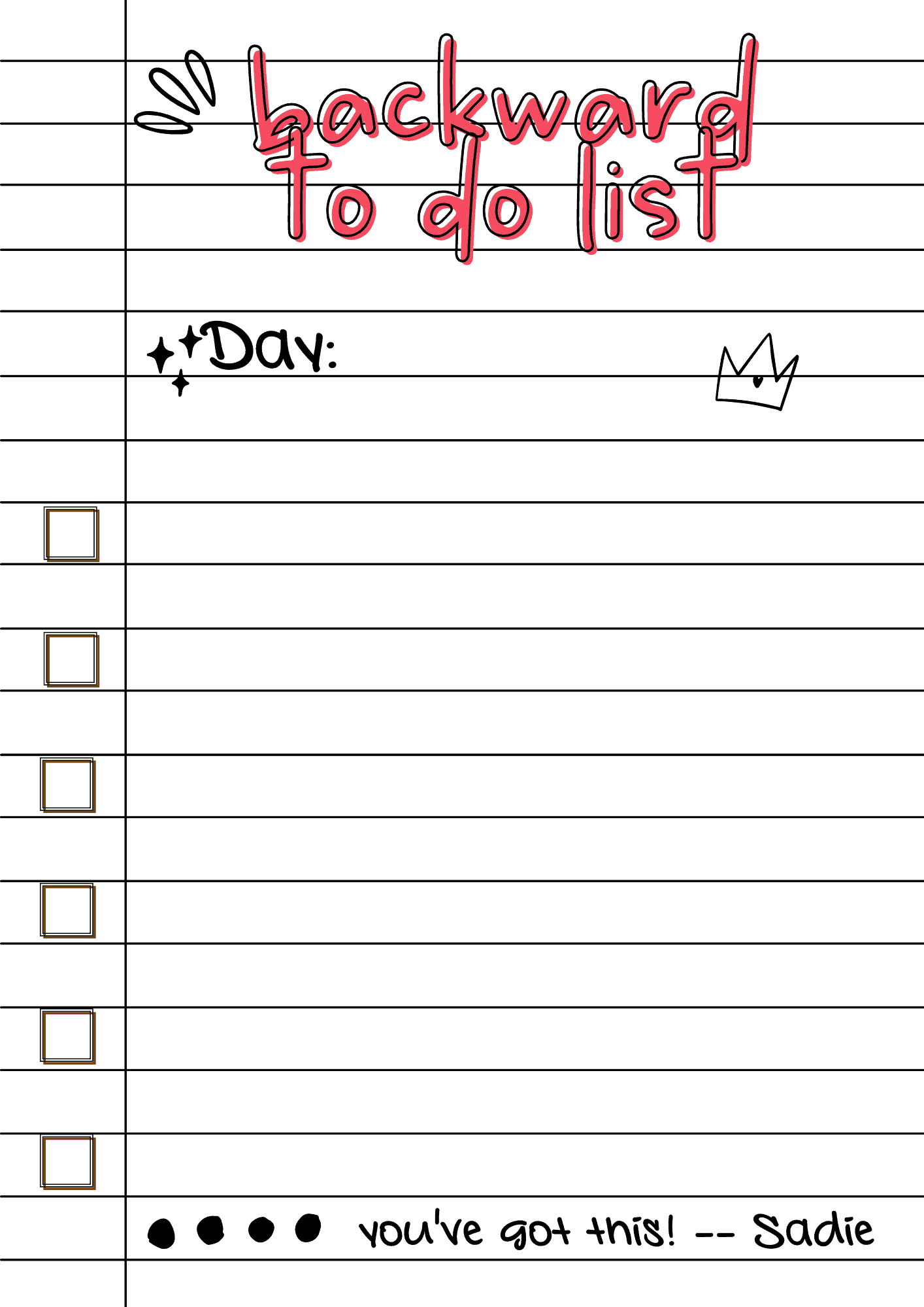 How backward to do lists help me get shit done