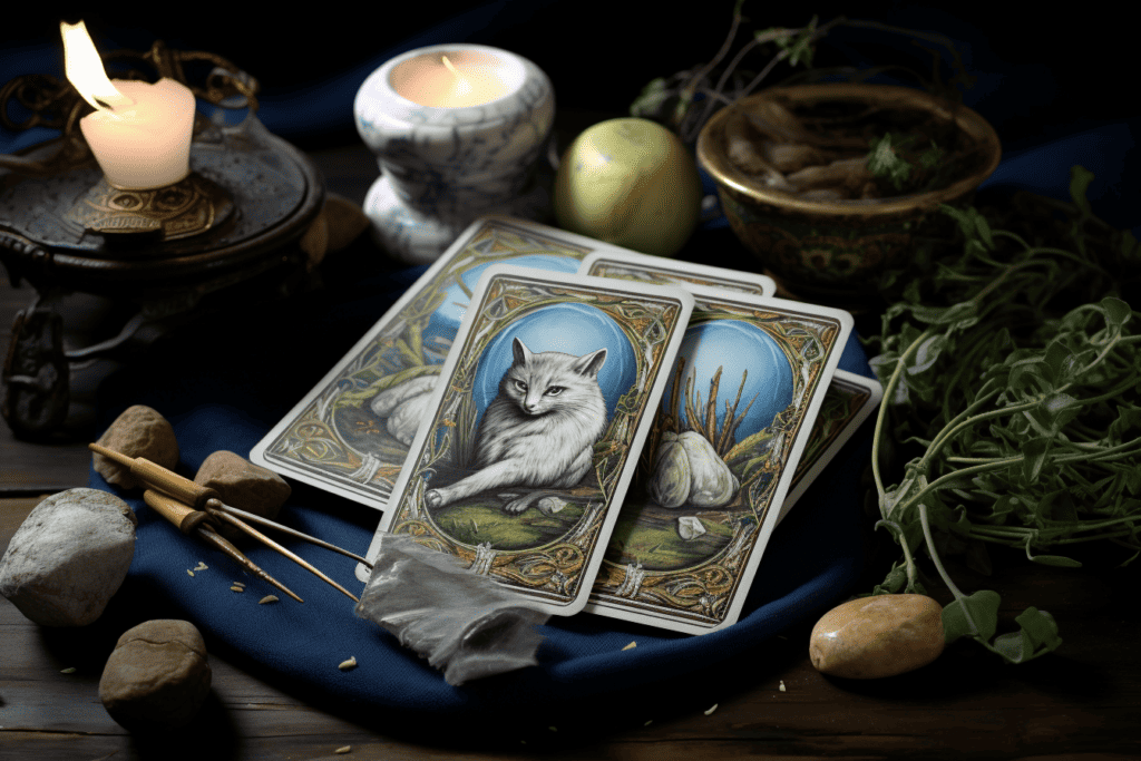 cleansing tarot cards without sage - deck of cat tarot cards