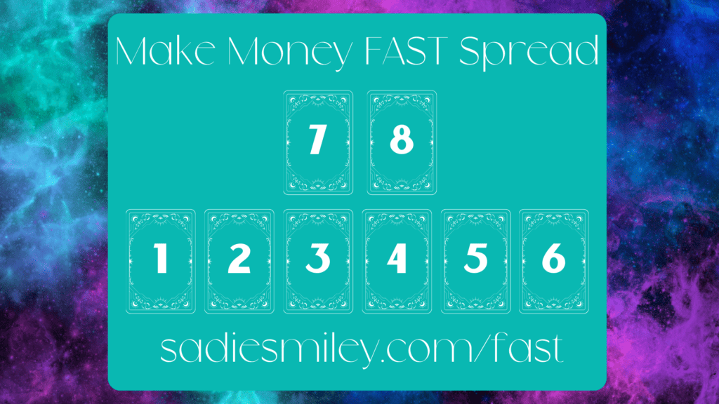 make money fast tarot spread: 8 tarot cards